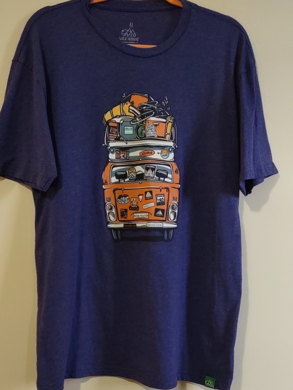 Wild Tribute National Parks Camper Van Graphic Tee Shirt XL. NWOTS!!